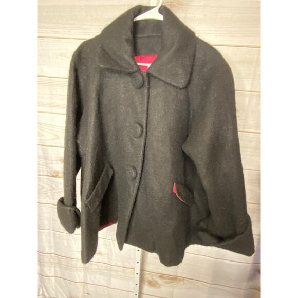 An Ren Women's Size Small Wool Blend Oversized Fully Lined Blazer Jacket Coat - Picture 1 of 7